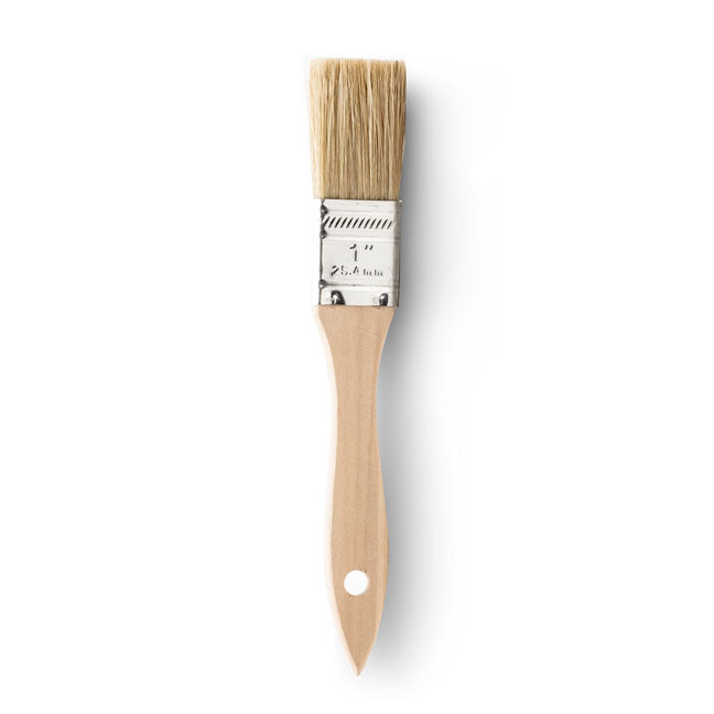 1 inch flat brush with natural bristles