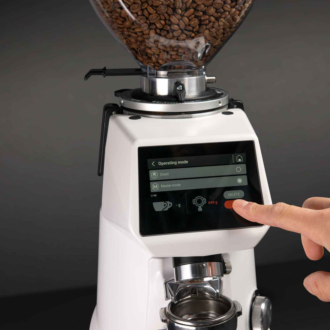 f64 evo pro sense espresso grinder arctic white