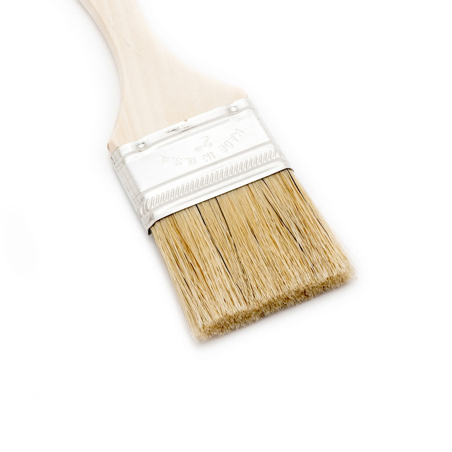 2 inch flat brush with natural bristles