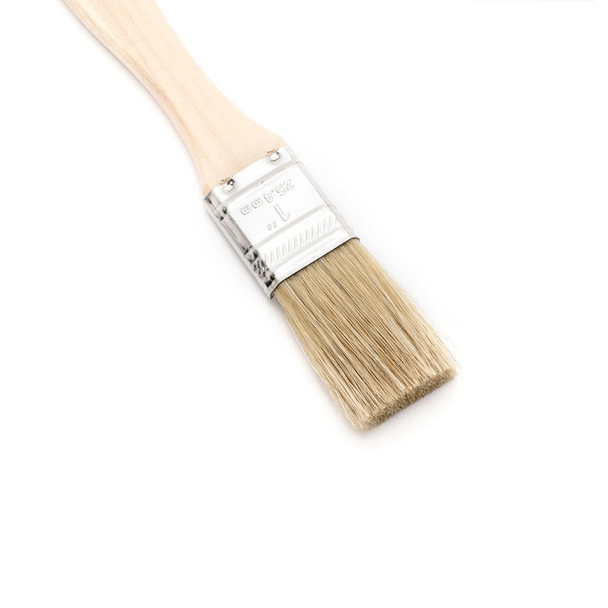 1 inch flat brush with natural bristles