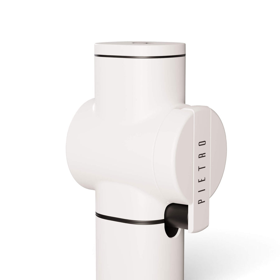 white Pietro handheld coffee grinder
